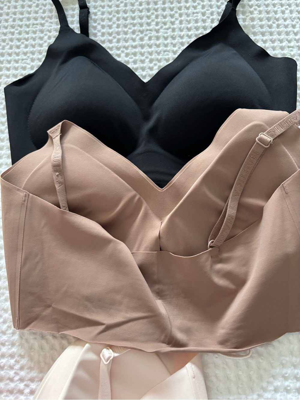 Nautica 3-Pack Wireless Seamless Bras - Black, Brown, Pink - Picture 3 of 7